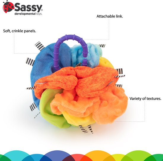 Sassy Sensorische Baby Knisper Maxi Cosi Speeltje Crincle Ball