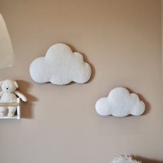 Little Loua Wolk Bouclé wanddecoratie | Grote wolk