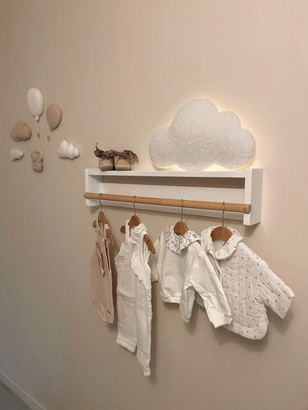 Little Loua Wolk Bouclé wanddecoratie | Grote wolk