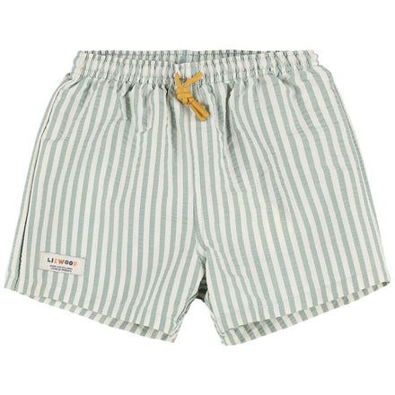 Liewood Duke Stripe Board Shorts | Peppermint / Crisp White