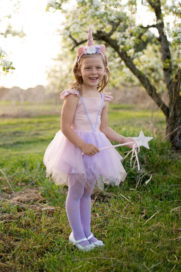 * Great Pretenders Shimmer Unicorn Jurk & Haarband Pink | 5-6Y