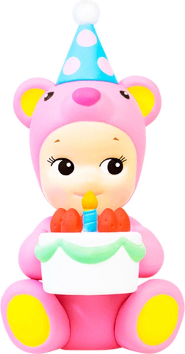 Sonny Angel Gelukspopje Happy Birthday Gift Bear | 1 stuk
