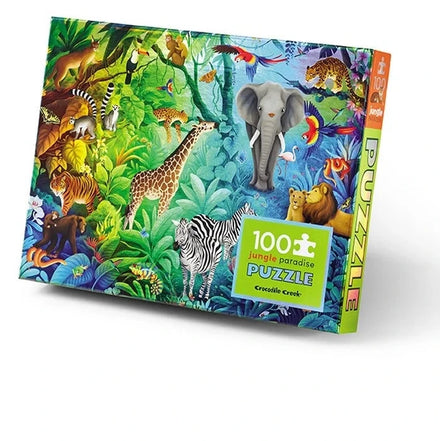 Crocodile Creek Puzzel 100ST | Holographic Jungle Paradise