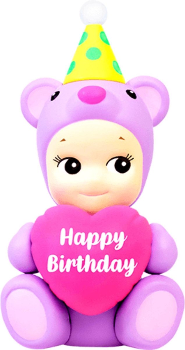 Sonny Angel Gelukspopje Happy Birthday Gift Bear | 1 stuk