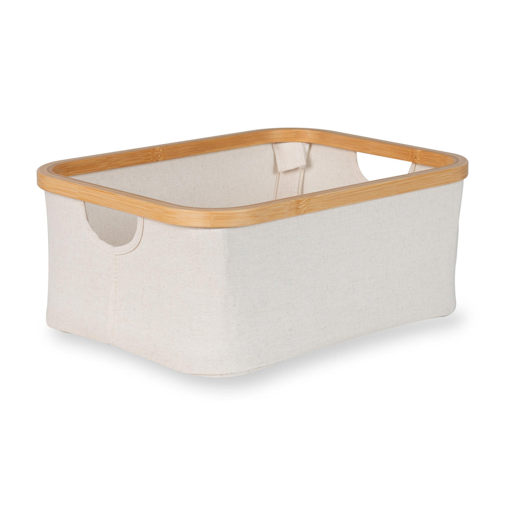 Quax Mand Katoen/Bamboe 38x30x16cm I Natural Beige