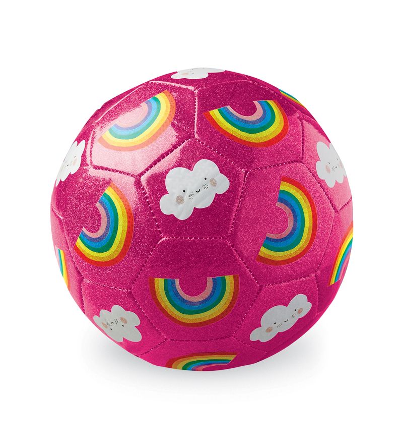 Crocodile Creek Glitter Soccer Ball Maat 3 | Regenboog