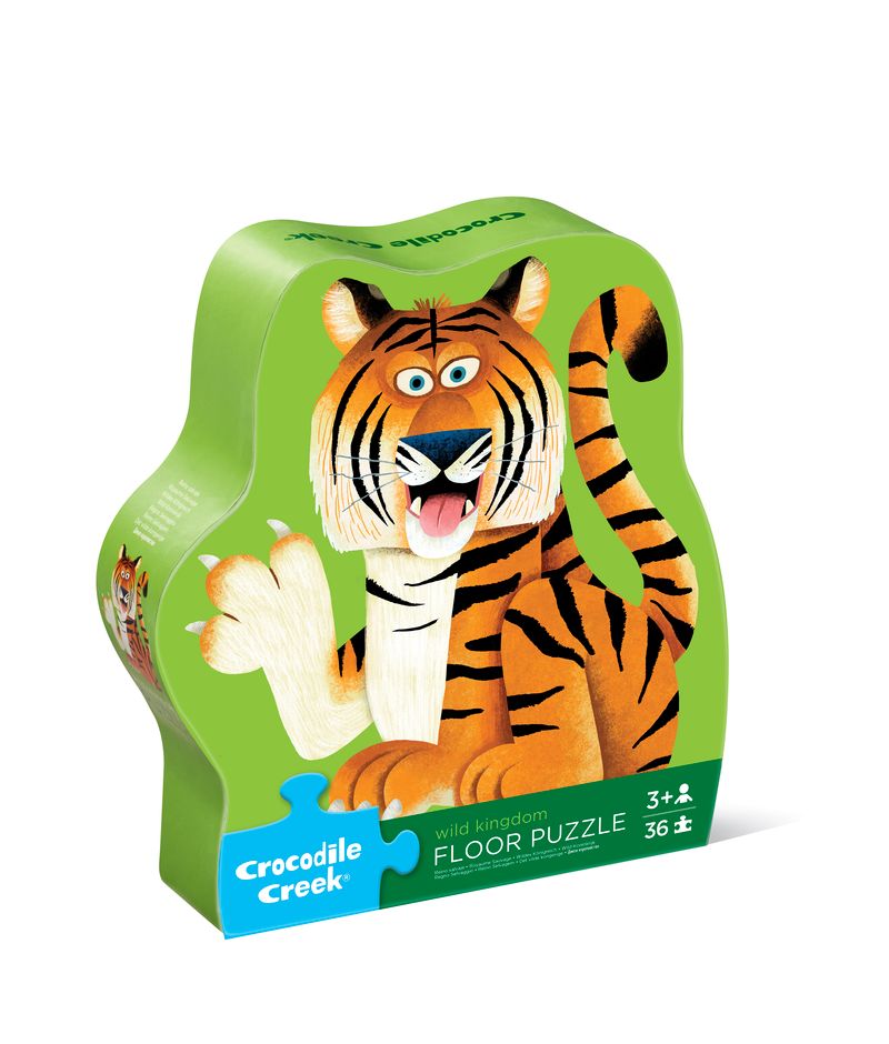 Crocodile Creek Shaped Box Puzzel 36ST | Wilde Dieren