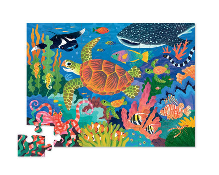 Crocodile Creek Shaped Box Puzzel 36ST | Zeeschildpad