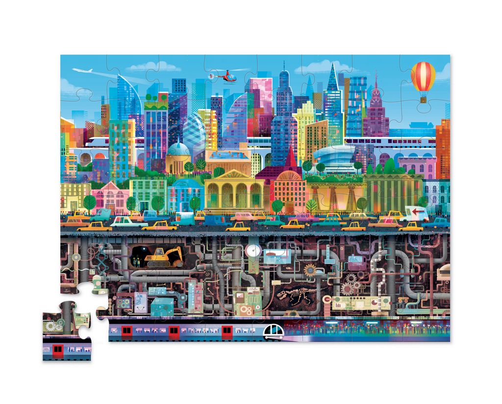 Crocodile Creek Above + Below Puzzels 48ST | Stad