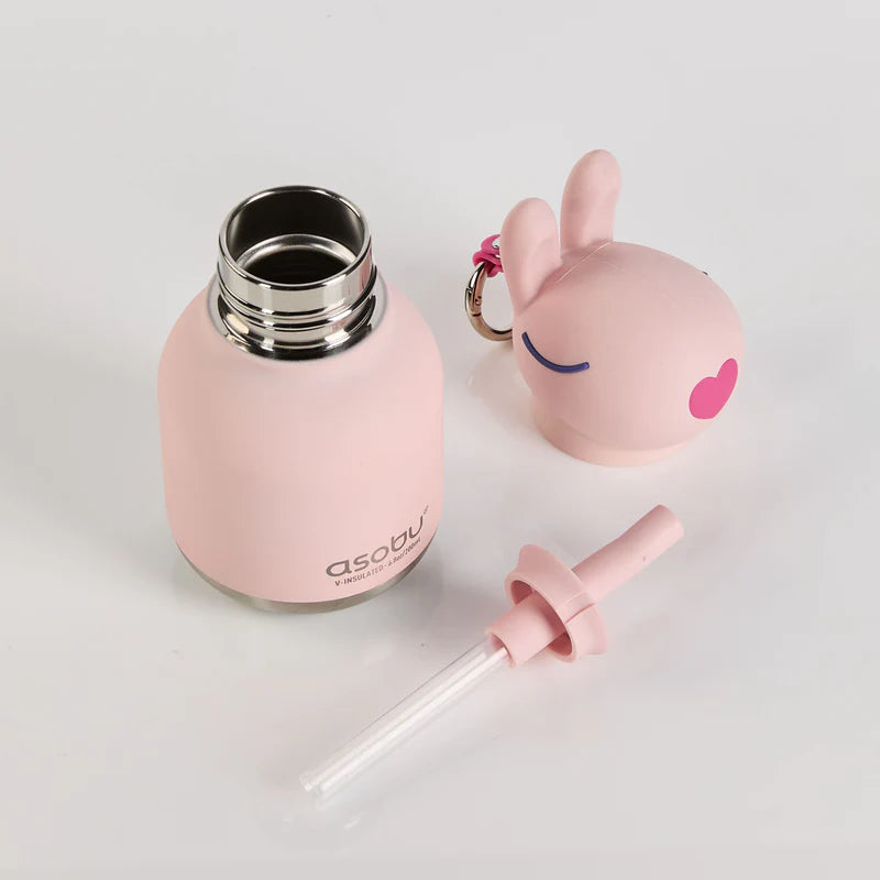 Asobu Mini Bestie Drinkfle Sleutelhanger 200ml | Konijn