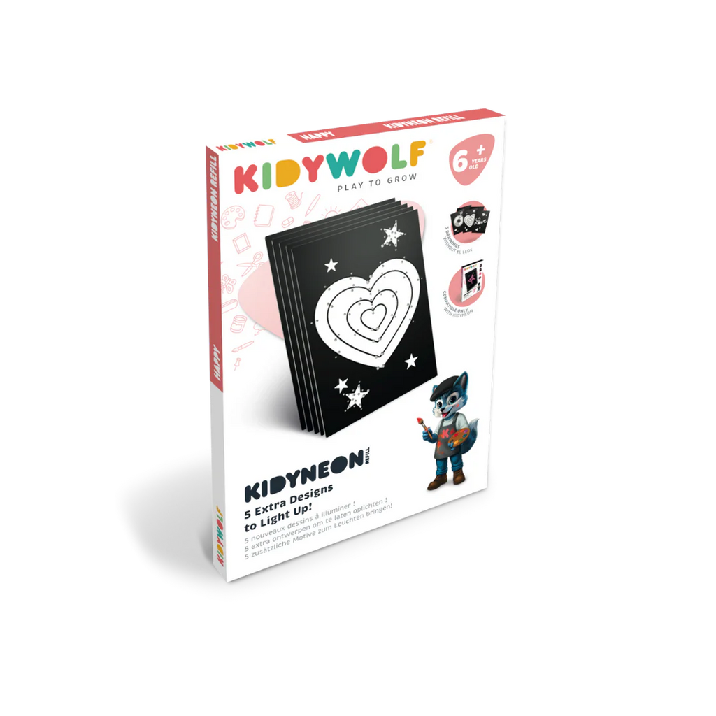 * Kidywolf Refill Pack Voor Kidyneon: 3 Designs – Happy