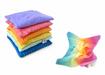Pit & Play Pittenzakjes Set 6 + Gratis Speeldoek 75x75cm | Pastel