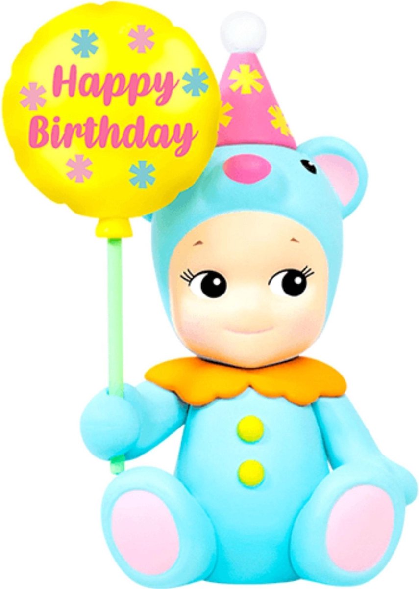 Sonny Angel Gelukspopje Happy Birthday Gift Bear | 1 stuk