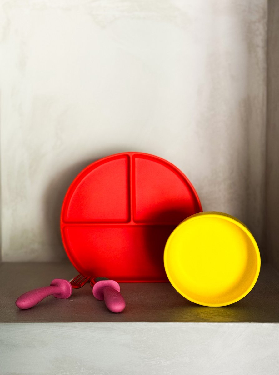 Tress Silicone Bord Met Zuignap | Happy Orange