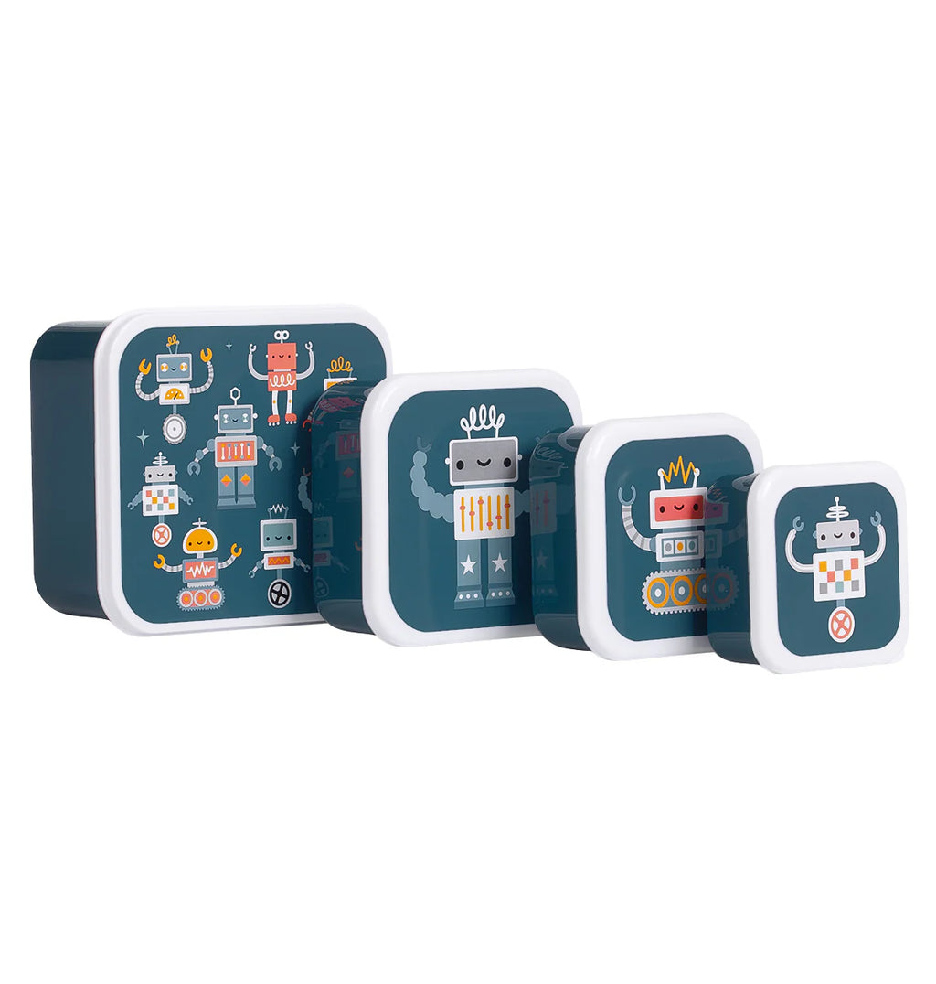 A Little Lovely Company Lunch & Snack Box Set | Robots