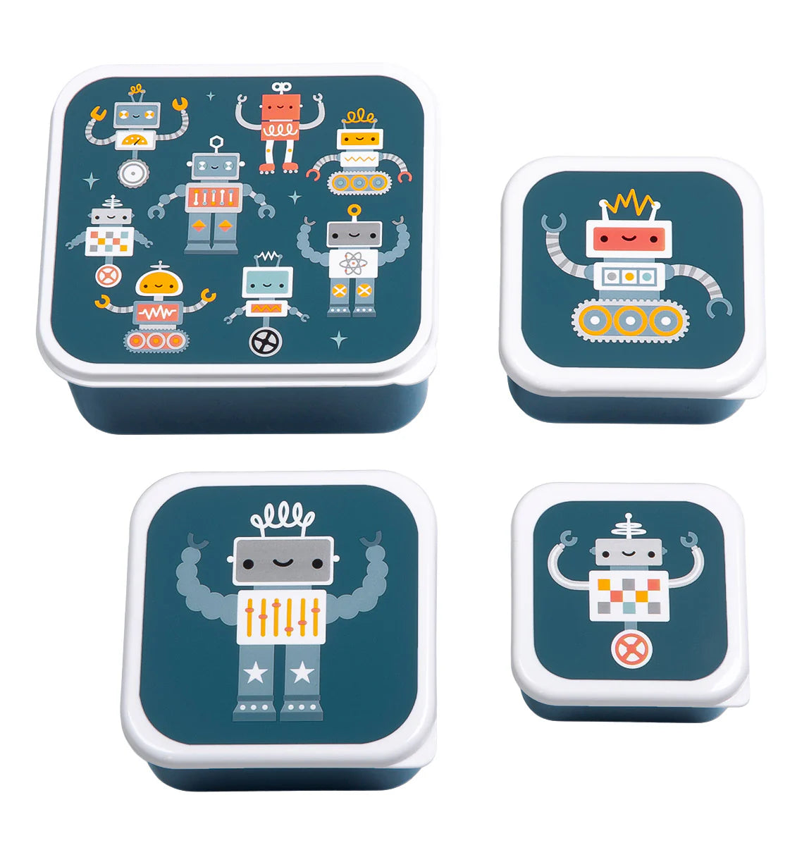 A Little Lovely Company Lunch & Snack Box Set | Robots