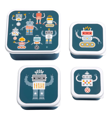 A Little Lovely Company Lunch & Snack Box Set | Robots