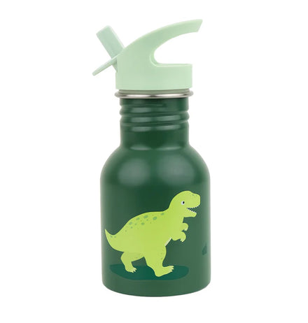 A Little Lovely Company Mini RVS Drinkfles 350ml | Dinosaurussen