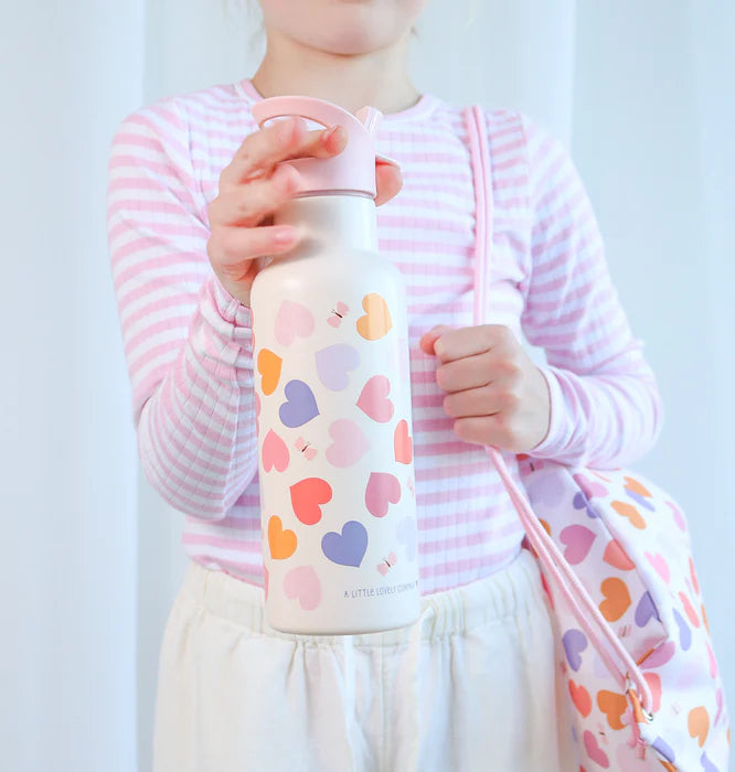A Little Lovely Company RVS Drinkfles 500ml | Hartjes