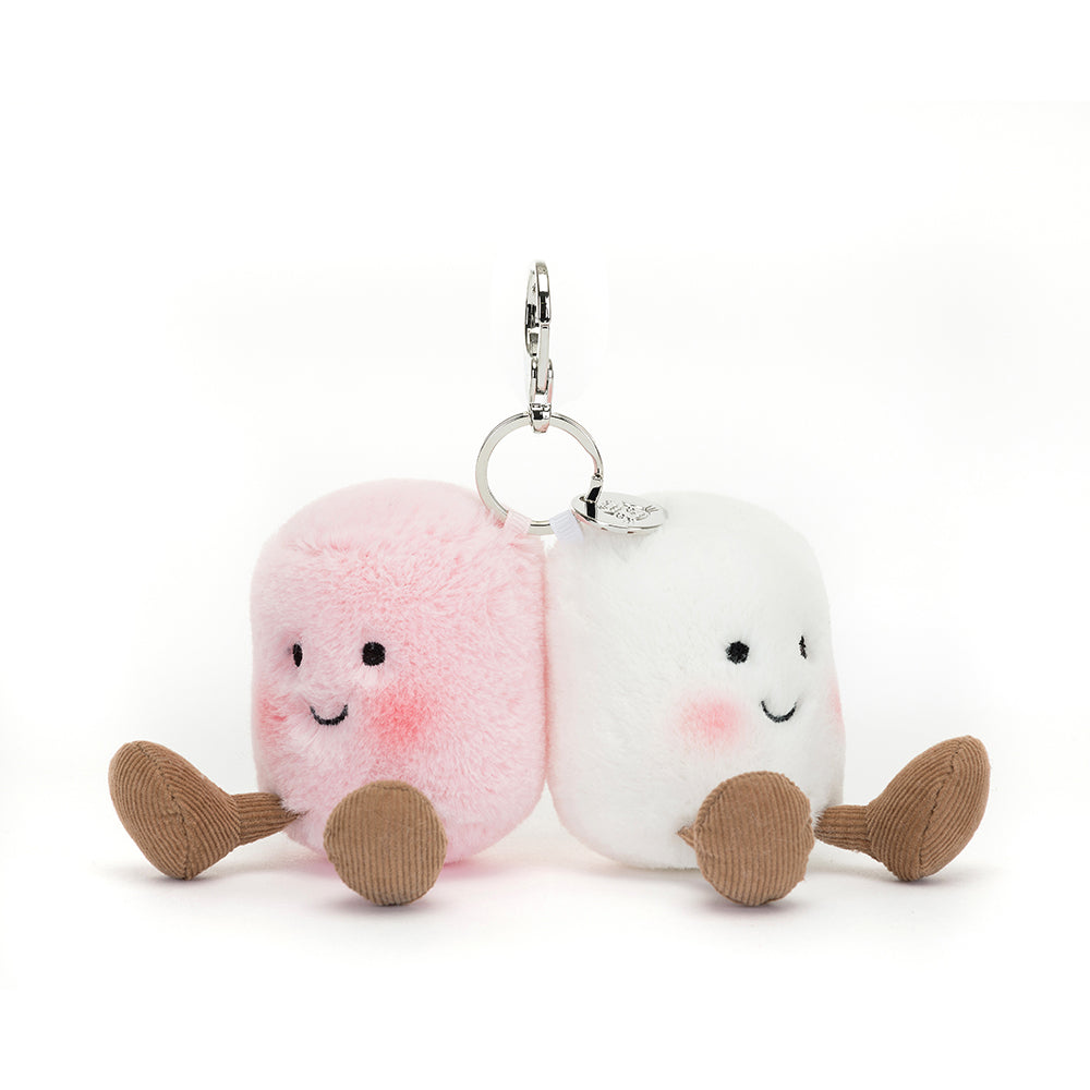 * Jellycat Knuffel Amuseable Pair of Marshmallows Bag Charm Sleutelhanger