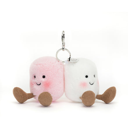 * Jellycat Knuffel Amuseable Pair of Marshmallows Bag Charm Sleutelhanger