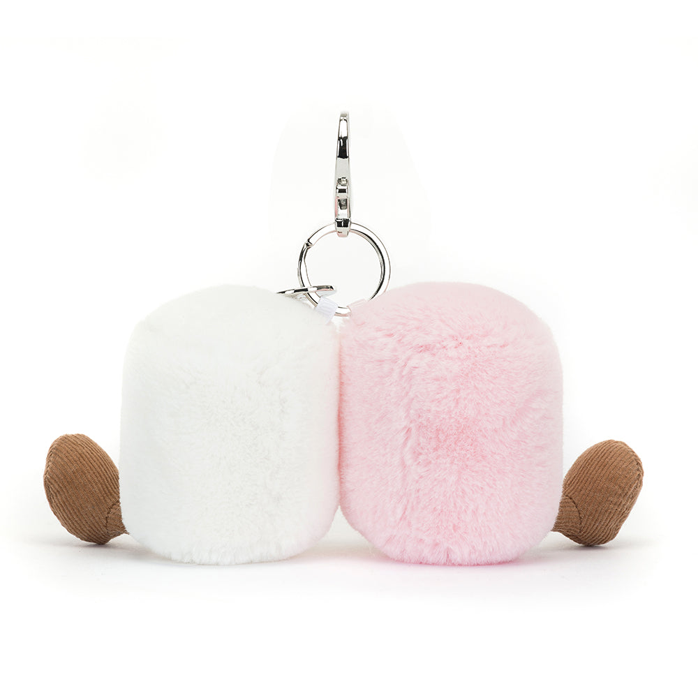 * Jellycat Knuffel Amuseable Pair of Marshmallows Bag Charm Sleutelhanger