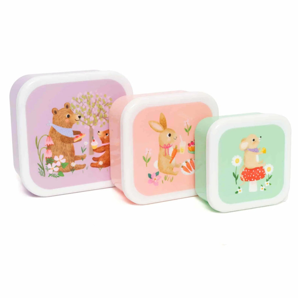 Petit Monkey Set 3 Snack Boxen | Animals Picnic