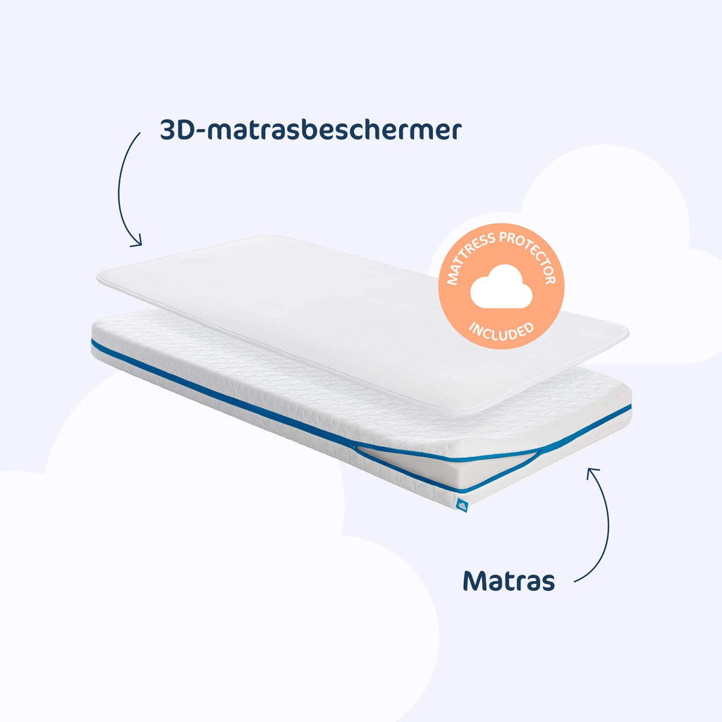 Aerosleep Evolution Matraspakket voor Wieg | Matras + Matrasbeschermer 40 x 90 cm