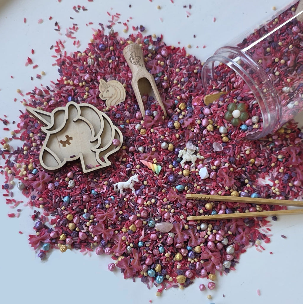SensoryFun Speelrijst Mix Pour And Play 1.2kg | Unicorn