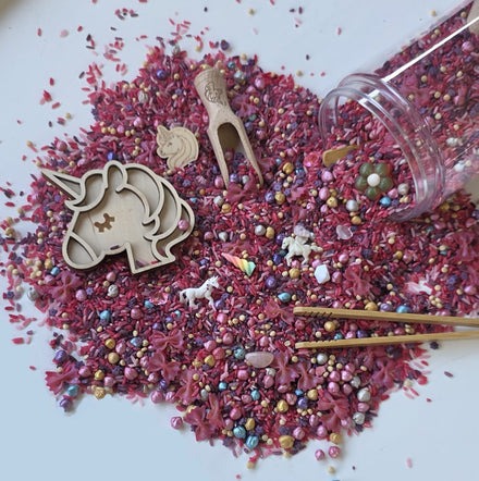 SensoryFun Speelrijst Mix Pour And Play 1.2kg | Unicorn
