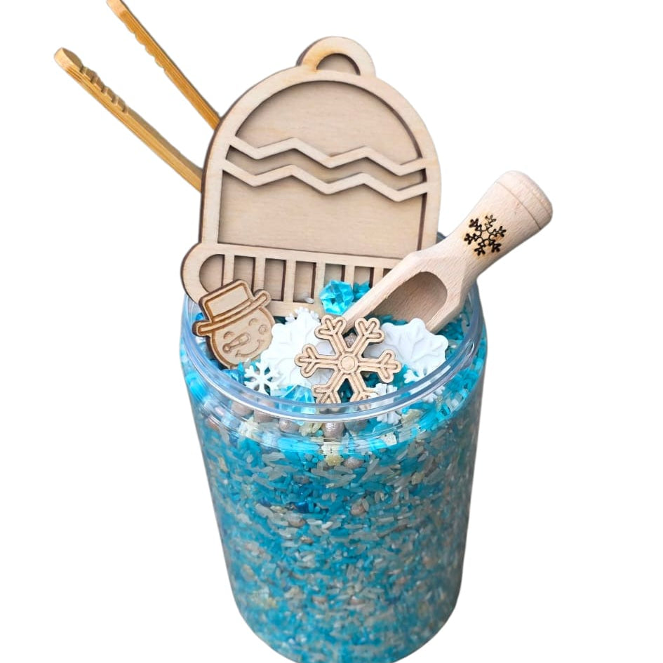 SensoryFun Speelrijst Mix PourAndPlay 1.2kg | Winter