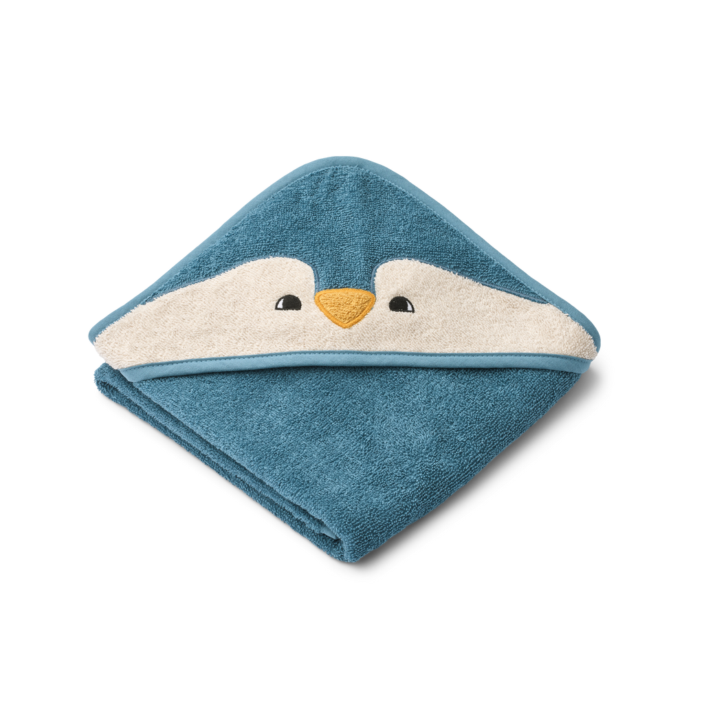 Liewood Albert Penguin Badcape | Oceanview Mix