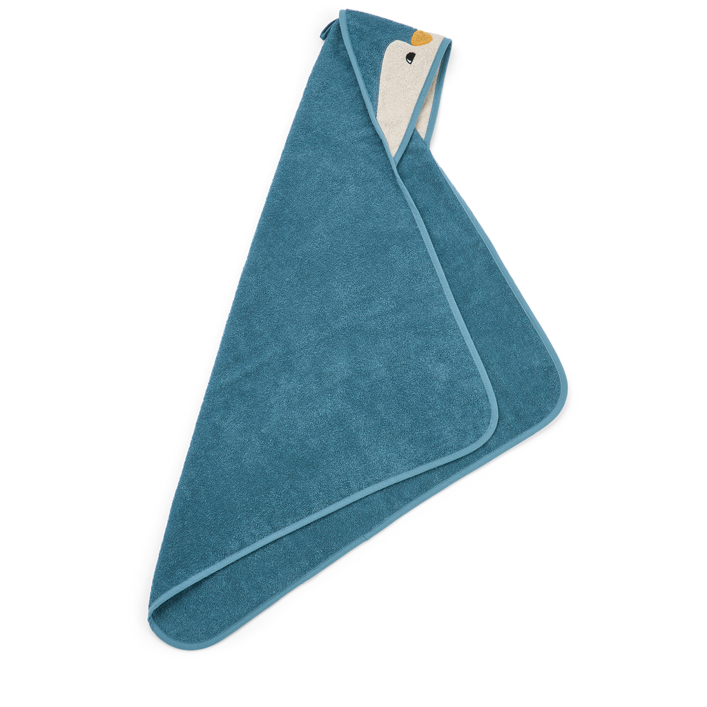 Liewood Albert Penguin Badcape | Oceanview Mix