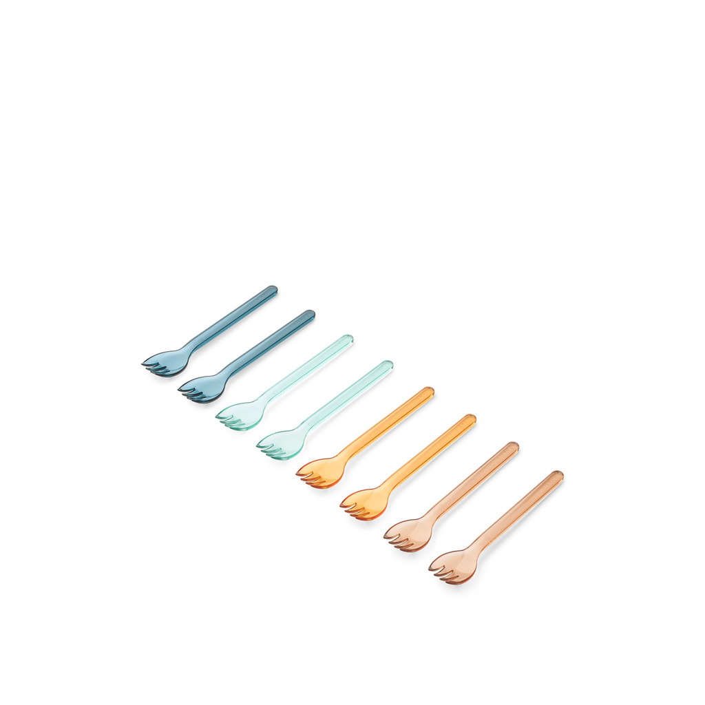 Liewood Alonso Tritan Fork 8-Pack | Indigo Multi Mix