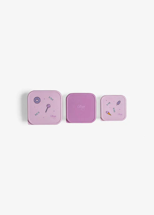 Citron RVS snackdoosjes Stormy Unicorn set van 3