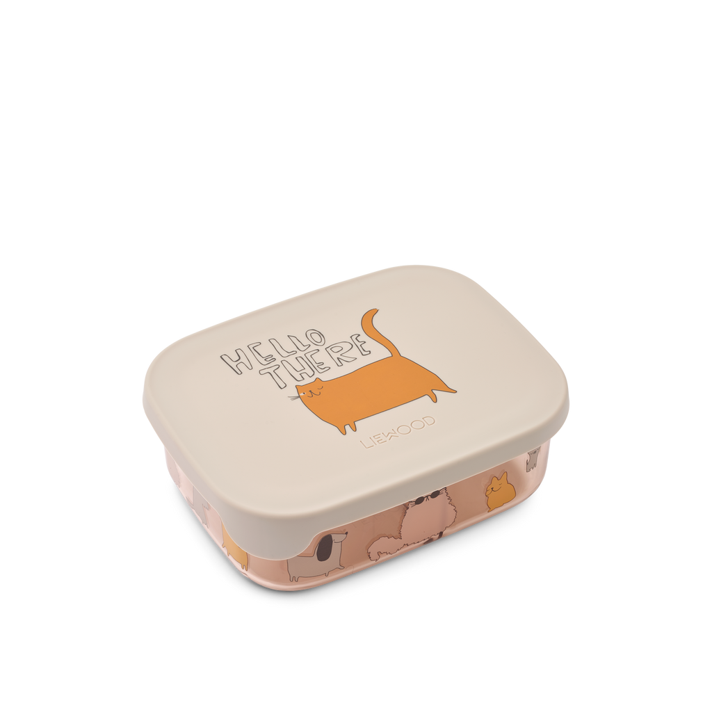 Liewood Arthur Tritan Lunchbox | Cats And Dogs / Sandy