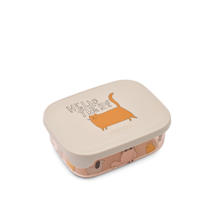Liewood Arthur Tritan Lunchbox | Cats And Dogs / Sandy