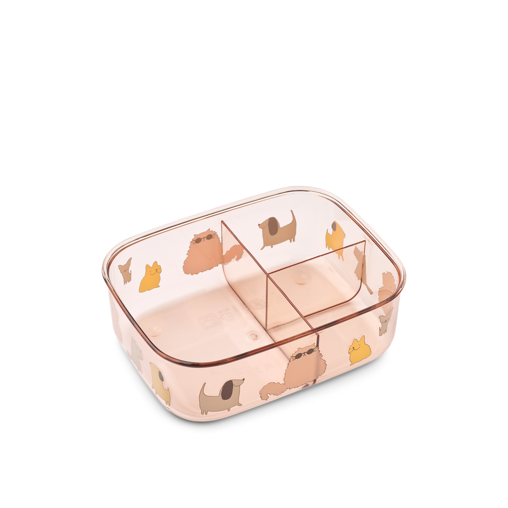 Liewood Arthur Tritan Lunchbox | Cats And Dogs / Sandy