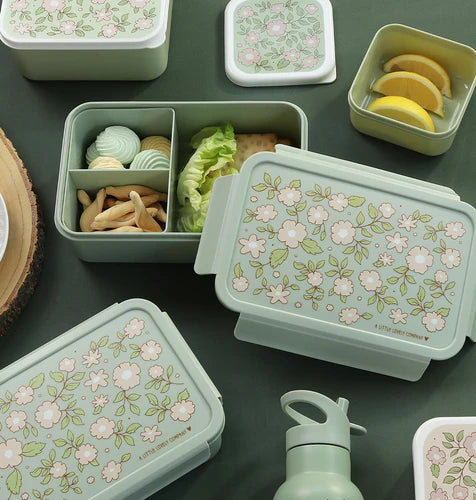 A Little Lovely Company Lunch Box Met Verdeelvakjes | Blossoms Sage