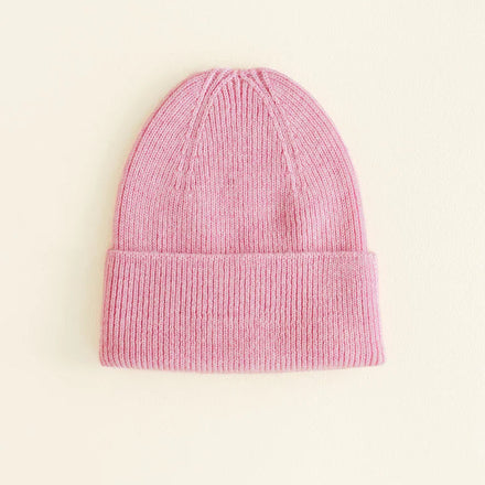Hvid Newborn Beanie Fonzie | Cotton Candy