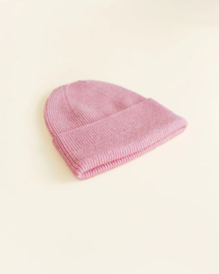 Hvid Newborn Beanie Fonzie | Cotton Candy