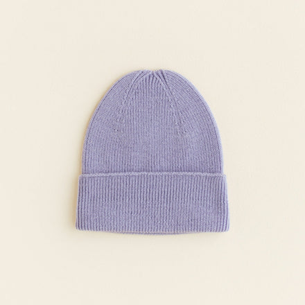 Hvid Newborn Beanie Fonzie 0-6M | Lilac