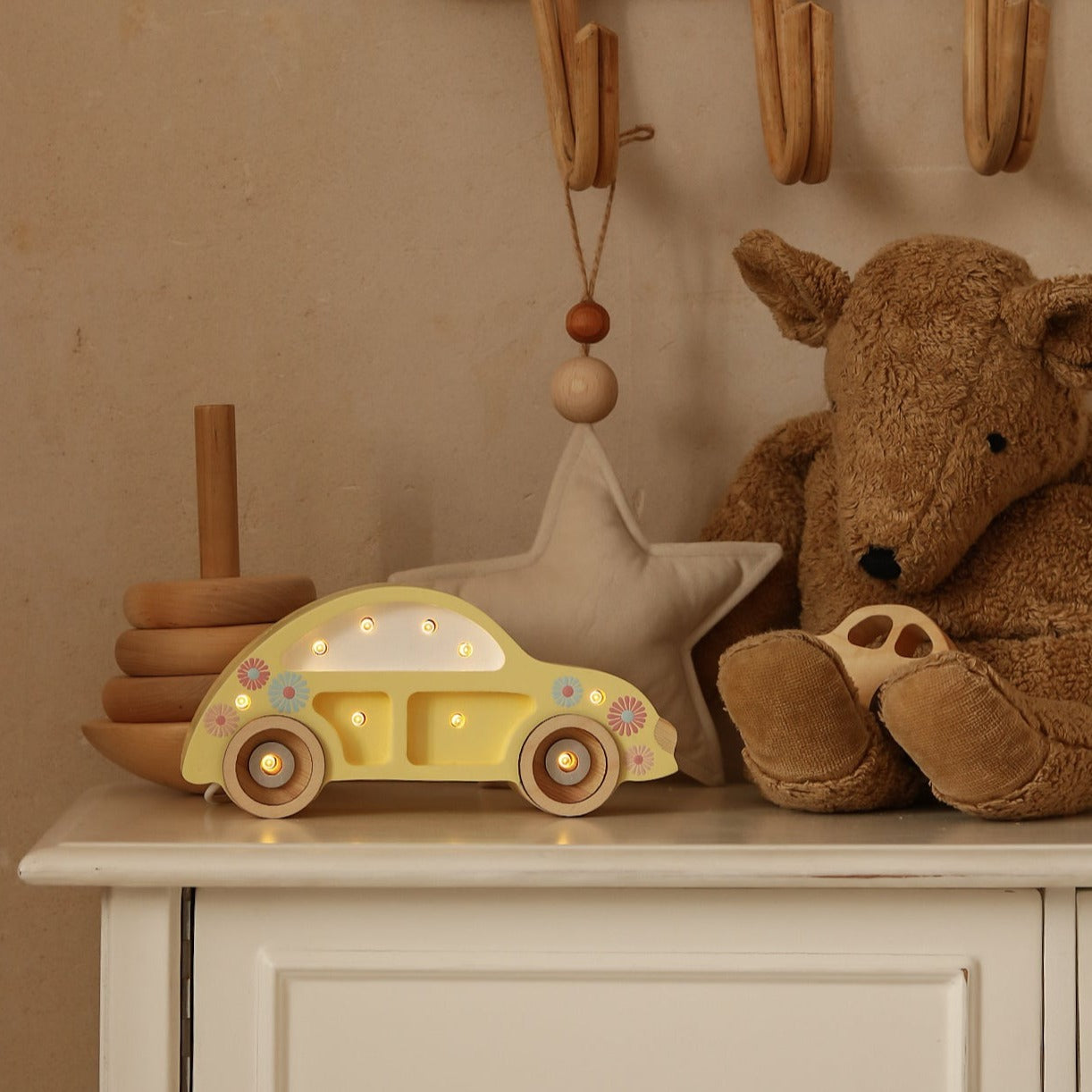* Little Lights Lamp Beetle Car Mini | Sunflower
