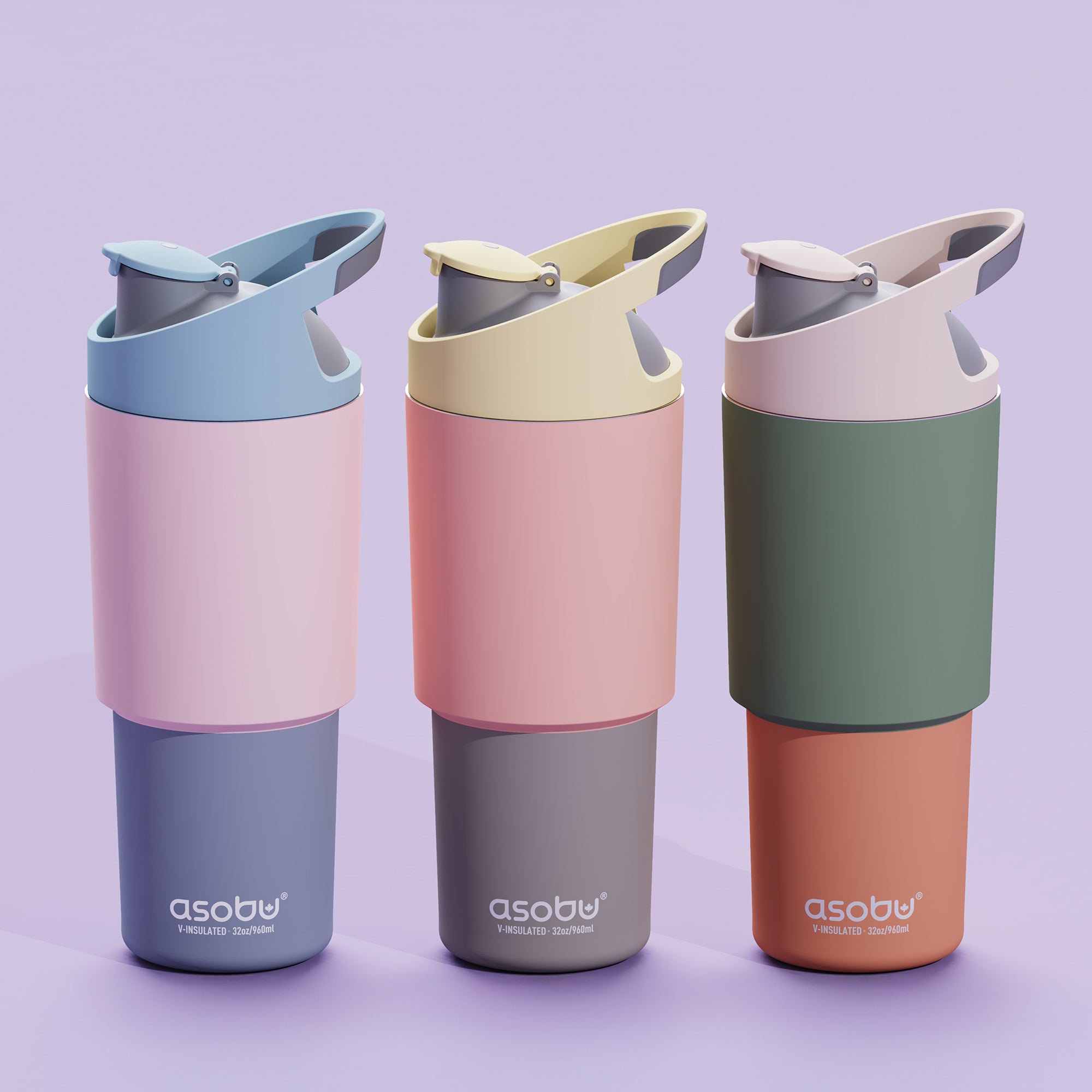 Asobu Thermische Drinkfles 1l | Pastel Green