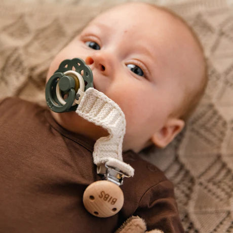 * BIBS Fopspeenketting | Knitted Ivory