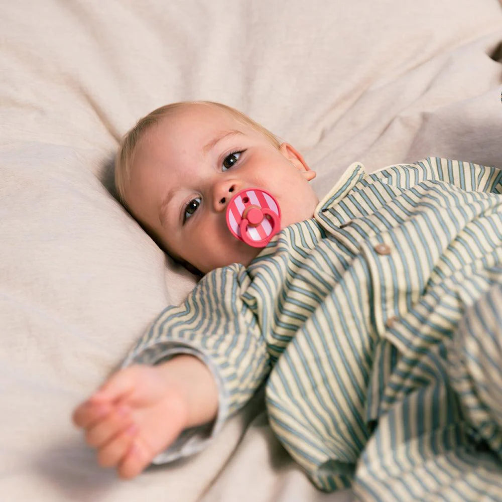 Bibs Fopspeen Size 1 Latex Rond 2 pack | Baby Pink / Coral Mix