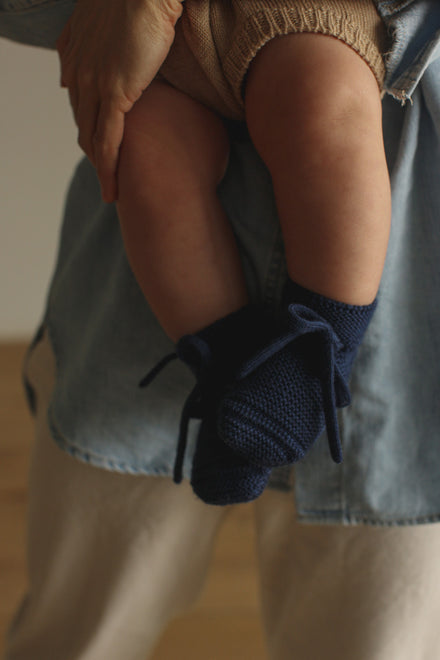 Hvid Booties | Blue