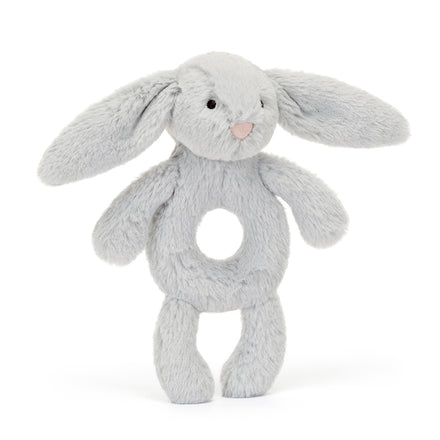 Jellycat Knuffel Bashful Silver Bunny Ring Rammelaar