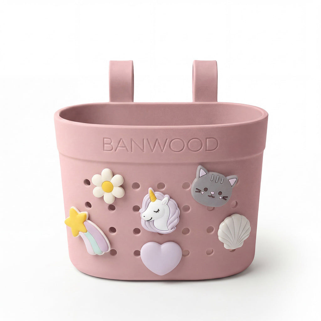Banwood Fietsmandje Pin & Ride | Dusty Rose