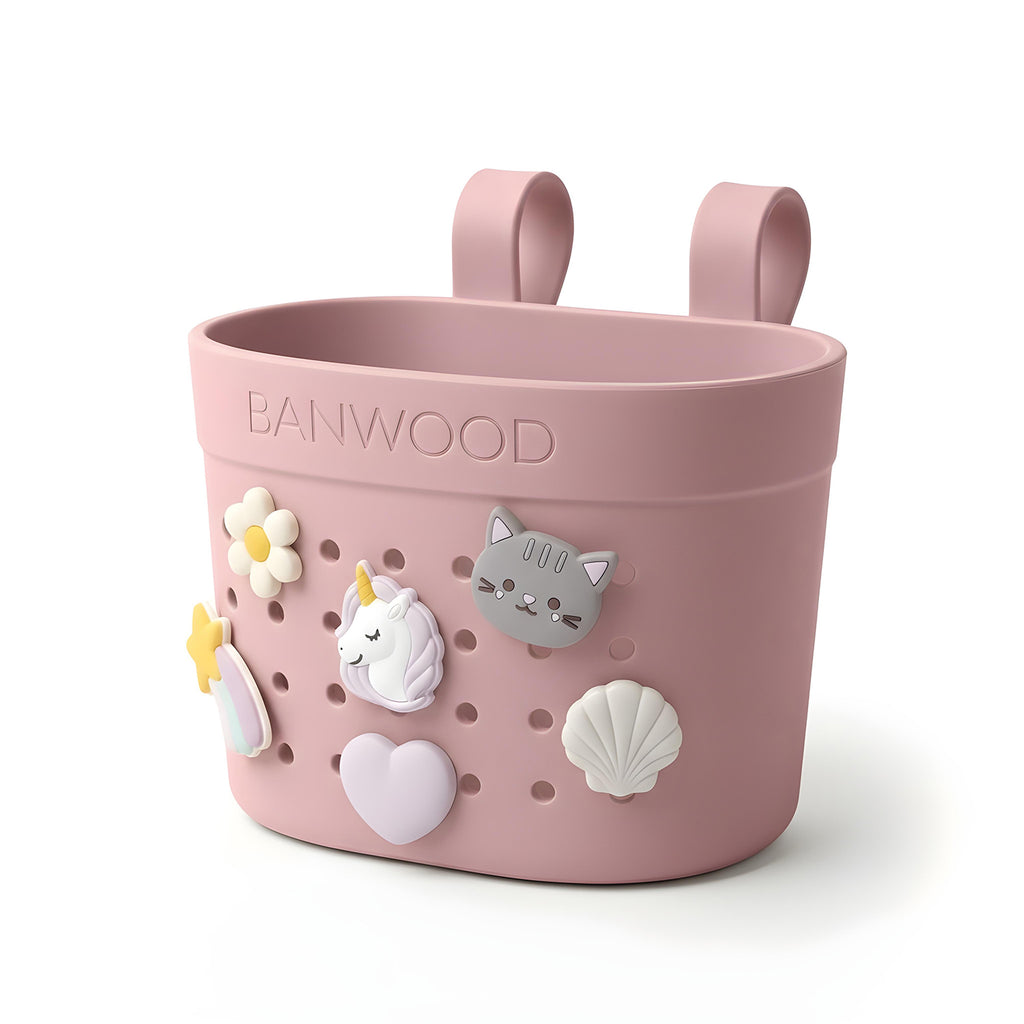 Banwood Fietsmandje Pin & Ride | Dusty Rose
